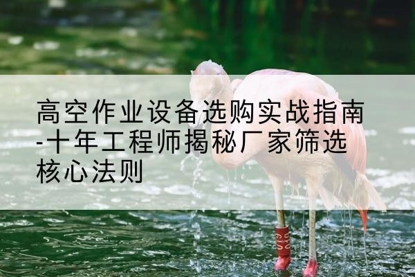 广饶剪叉式升降机厂家-高空作业设备选购实战指南-十年工程师揭秘厂家筛选核心法则